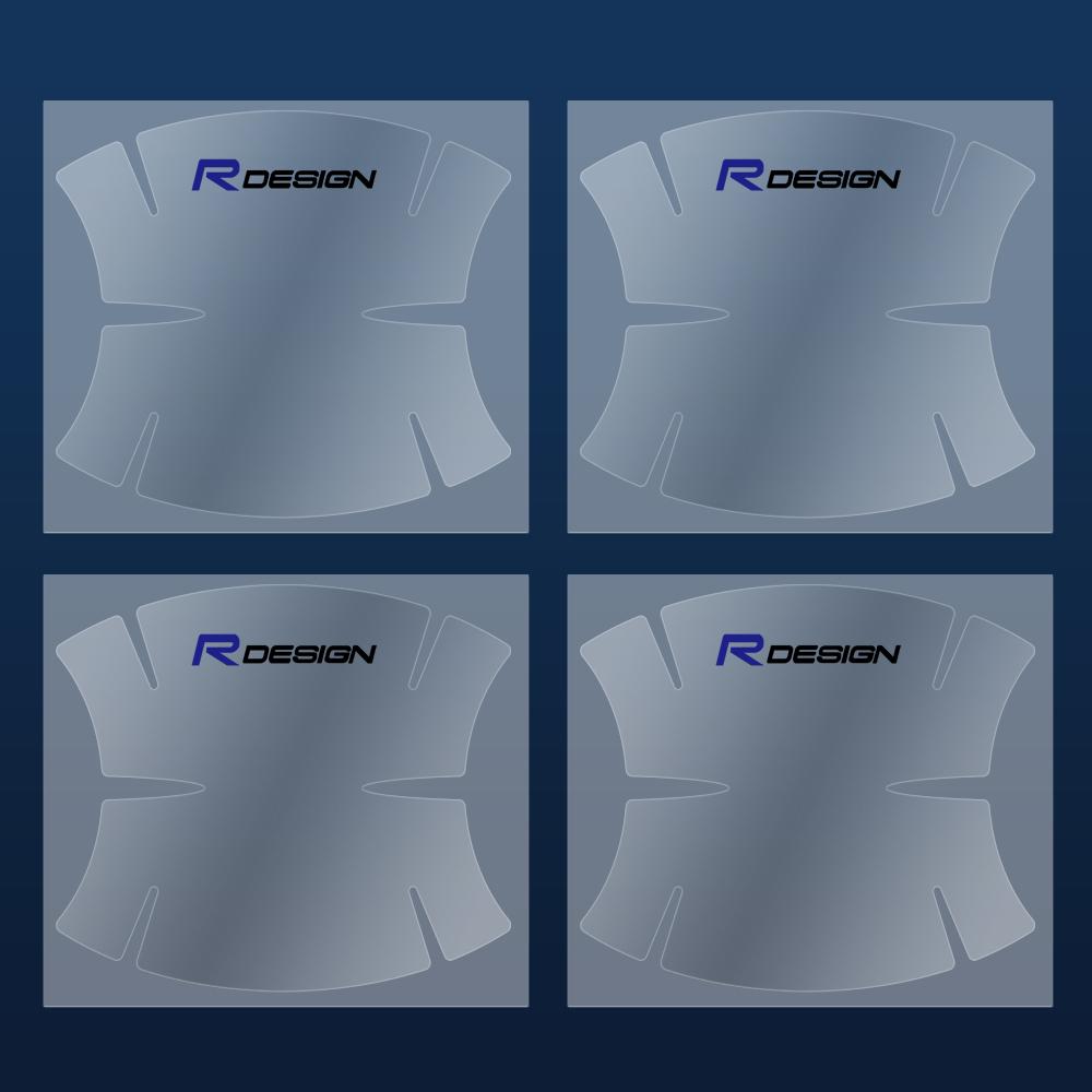 4/8pcs Car Door Handle Cup Protector Stickers Auto Emblem Anti Scratch Film For Volvo RDesign XC60 XC90 V40 S60 V60 S40 V50 V70