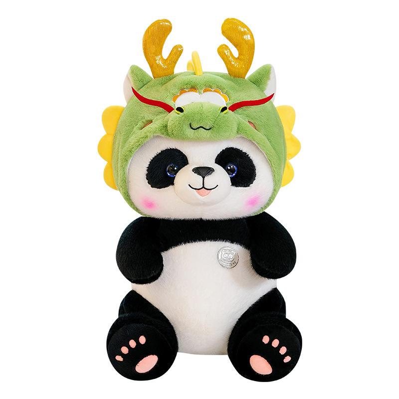 Internet Celebrity New Panda Dragon Plush Toy Doll Panda Doll Throw Pillow Claw Doll Machine Girl Boutique Gift
