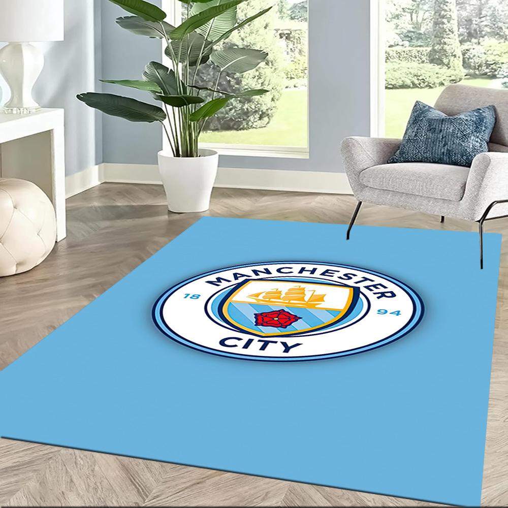 Manchester City Floor Mat Suitable For Bedrooms Entryway Foyer Living Rooms Antislip Carpet Decorate Offices