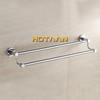. Chrome Finish Stainless Steel Bathroom Accessory Double Towel Bar Towel Rail Towel Holder 60cm YT-10998