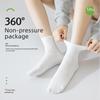 Женские хлопковые спортивные носки средней длины, однотонные - Весна и Осень, Без шва, Короткие.