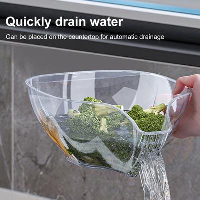 Угловой фильтр для кухонной раковины, сливная корзина, пищевая, без BPA, большая емкость, прозрачная