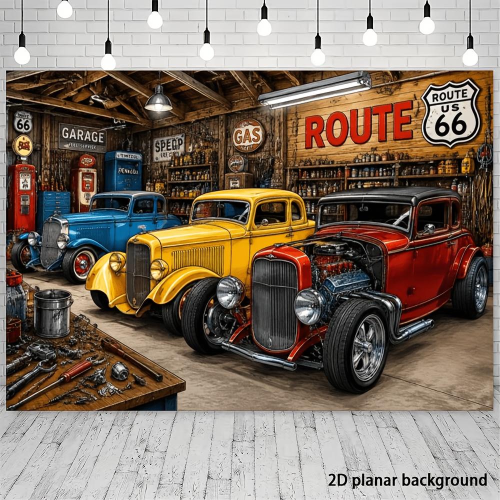 2D plane 1 piece 2D flag. Model 66 Road Retro is made of polyester material.XY
