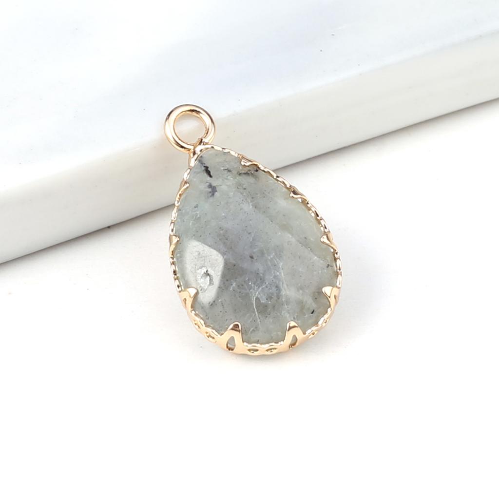 2 шт., небольшой кулон из натурального камня, граненый кулон в форме капли для изготовления ювелирных изделий, ожерелье, серьги, аксессуар для браслета