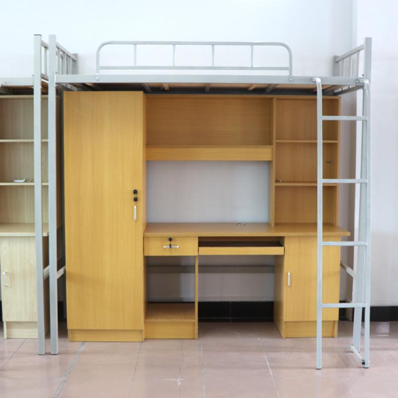Iron Frame Loft Bed with Desk – Ideal for Dorms and Apartments