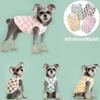 Dog Autumn and Winter Clothing Plush Plaid Clothes Double Velvet Thickened Vest Cat Plus Velvet Vest Pet Traction Clothing