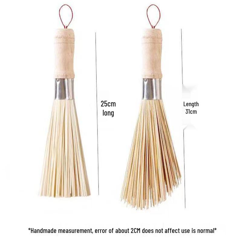 Набор натуральных бамбуковых и деревянных щеток для мытья посуды - Старомочальная люфа и экологичные кухонные инструменты для уборки