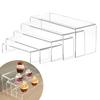 Clear Acrylic U-Shaped Display Stand Set for Cosmetics & Cupcakes