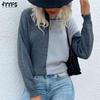 Women's Fashion Casual Autumn Winter Long Sleeve O-Neck Loose Sweaters