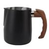 304 Stainless Steel Milk Frothing Cup 600ml Capacity Anti-scald Handle Stainless Steel Frothing Cup Dripless Spout