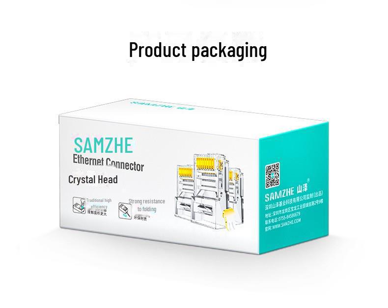 Shanze Gold-Plated CAT6 RJ45 Gigabit Network Connector, 8 Core