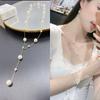South Korea's Light Luxury Niche Necklace S925 Sterling Silver Pearl Necklace Fashion Design Sense of Starry Collarbone Chain Accessories