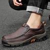High Quality Men Casual Leather Office Loafers Outdoor Non Slip Walking Flats Business Shoe Classic Work Office Driving Sneakers