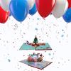 Стильная 3D Рождественская музыкальная открытка со светящимися огнями, всплывающими дизайнами, поздравительная открытка для праздничного сообщения
