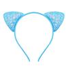 Glitter Cute Cat Ears Headband Kitty Headband Women Girls Kids Sparkly Hair Metal Hoop Shiny Hair Bands Hair Accessories