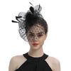 Feather Mesh Top Hat Headband Easy To Wear Style Headgear Daily Party Matching Lady Hair Accessories