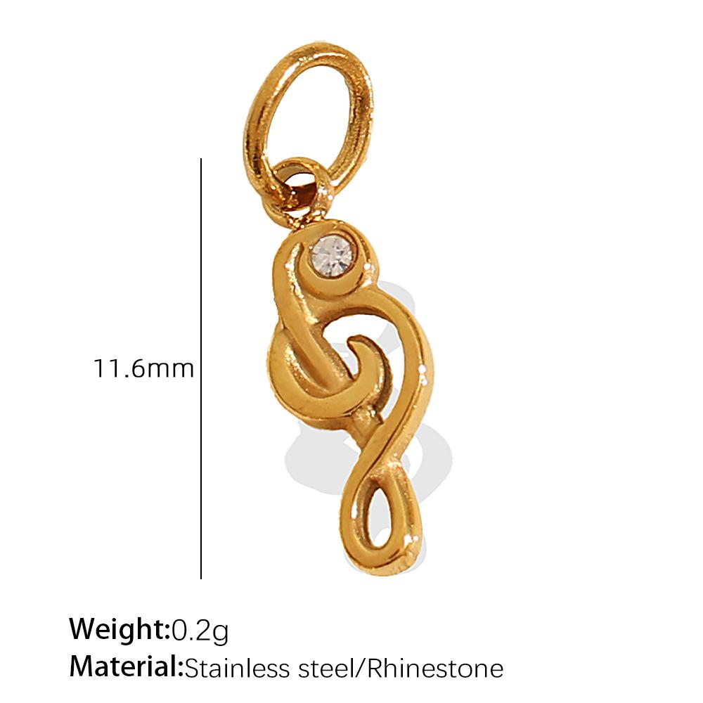 Exquisite Diy Diverse Diamond Pendant Accessories Stainless Steel Gold Plated Versatile Pendant Collection