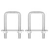 PLEAVIT Carport Pillar Fixing Brackets, U-Bolts, Square Bolts, Stainless Steel, M8x100mmx140mm, 2 Pieces