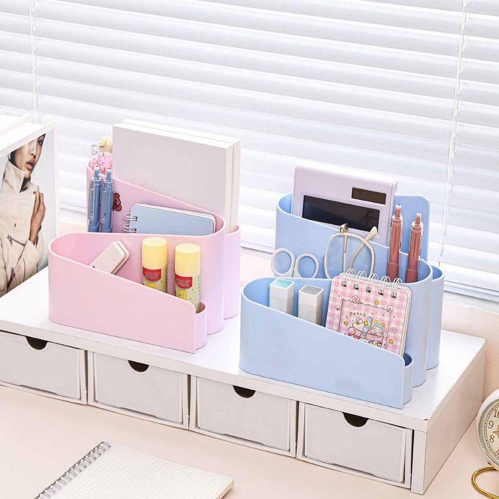 Cute Desktop Pen Holder INS-Style Brush Storage Container Creative Makeup Brush Holder  Household