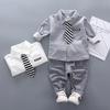 Boys Autumn Clothing Suit Baby Gentleman Boy Tie Shirt + Pants Toddler Baby Boys Outfits Clothes Set