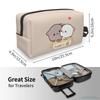 Парные косметички Mochi Cat для женщин и девочек, большая вместительная косметичка для путешествий, портативная водонепроницаемая сумка для хранения туалетных принадлежностей
