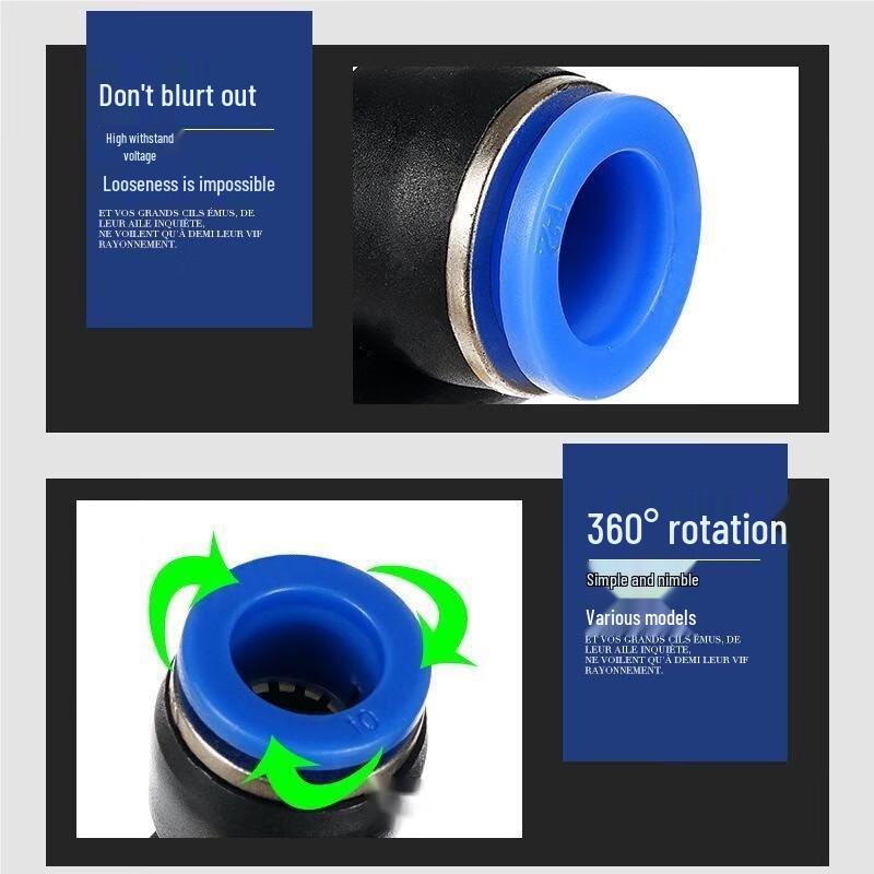 PU Plastic Straight Pneumatic Quick Connector