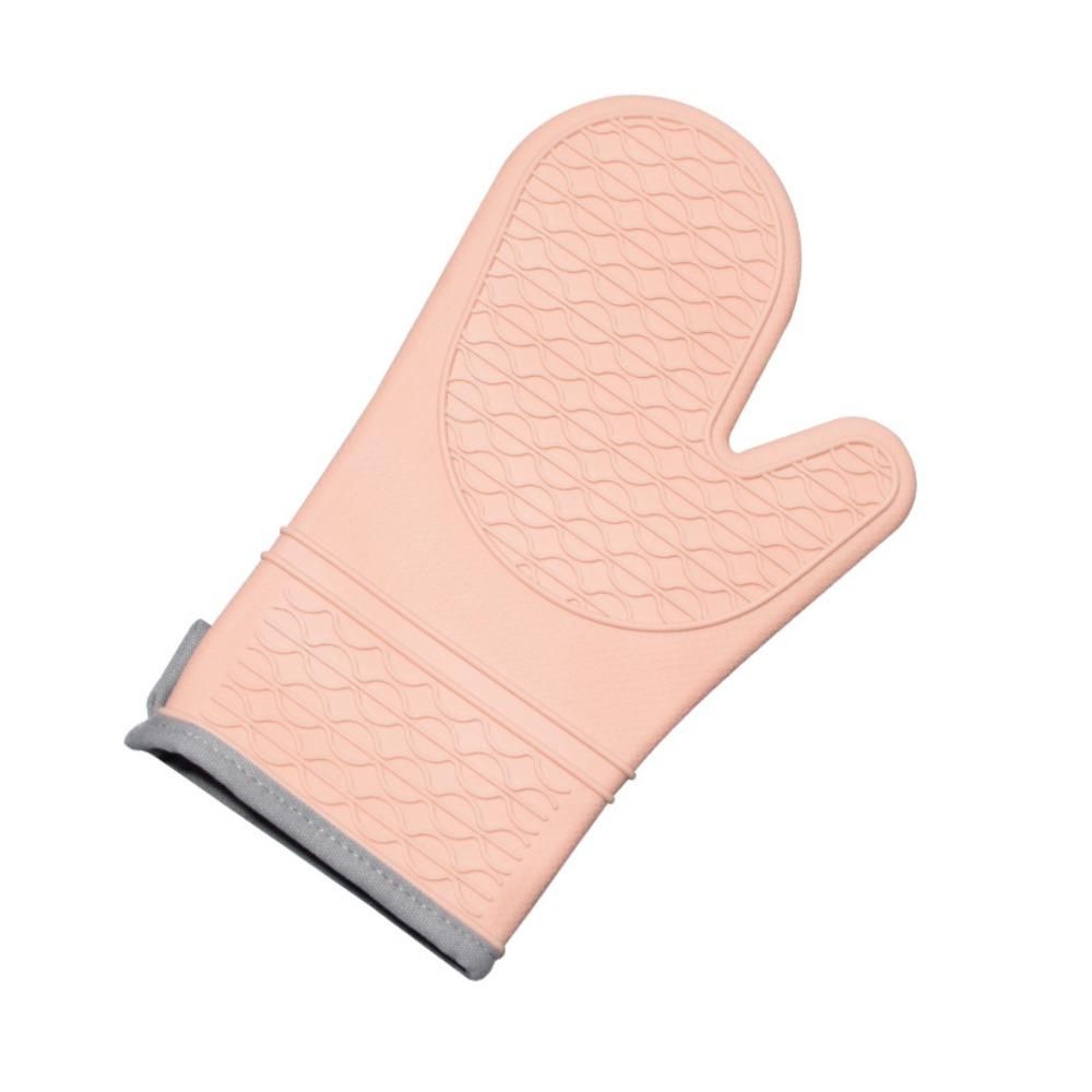Silicone Heat Resistant Mitts Non-Slip Grip BBQ Gloves Food Grade Kitchen Potholder Household