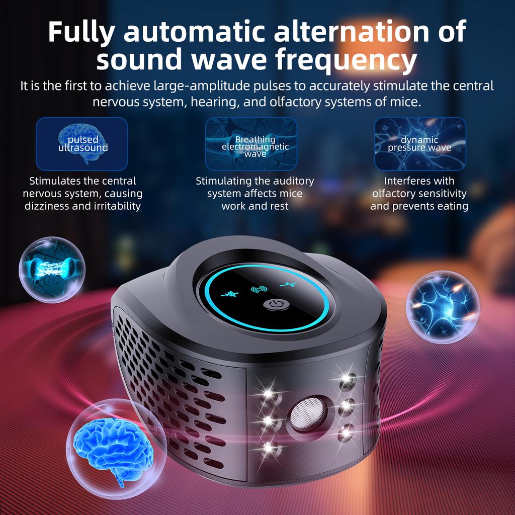 Ультразвуковой отпугиватель мышей для дома 4-в-1 эффективно отпугивает тараканов от мышей и мух