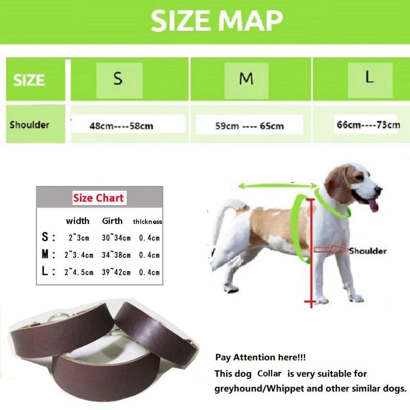 Кожаный ошейник для домашних животных, ожерелье для маленьких собак, прочный, портативный, широкий, ошейники для домашних животных для борзой уиппета