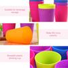 15-Piece Set of 200ml Heat-Resistant Plastic Cups, Shatter-Resistant and Reusable, Ideal for Kindergartens and Daycares, Random Colors