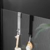 Anti-Slip Shower Door Back Hook Hole Free Bathrobe Hanger Over Glass Door Towel Rack  Kitchen
