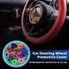 Универсальная силиконовая накладка на руль автомобиля Эластичная нескользящая накладка для руля 36-40 см Разноцветный Автомобильный Декор Аксессуар I8D7