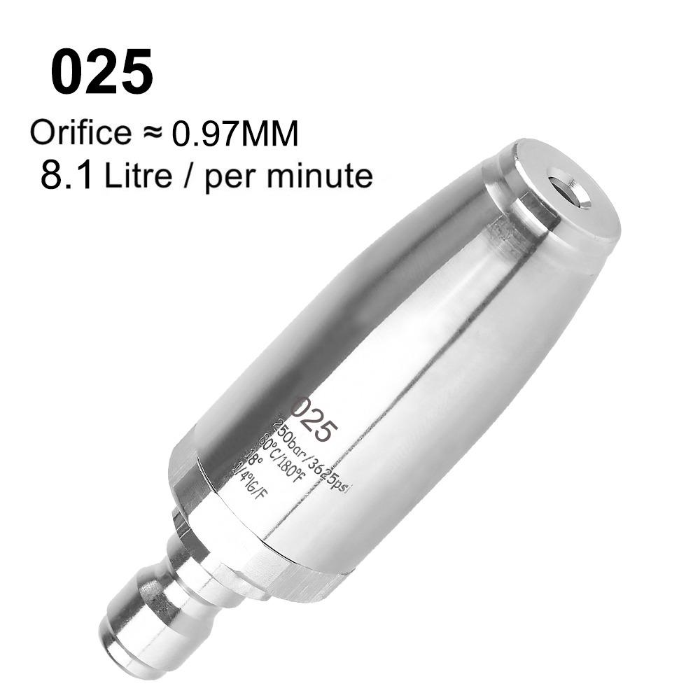 Портативная вращающаяся насадка из нержавеющей стали 1/4 быстроразъемные насадки для мойки высокого давления 3625 PSI Распылительная головка Горячая и холодная вода