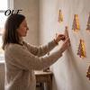 Holiday LED Wall Decorations 7Pcs Christmas Glowing Wooden Silhouette Lights, Xmas Decor, Reindeer Gift for Family Santa Tree Gingerbread Snowflake