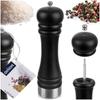 Black wooden pepper and salt mill 21.5 cm