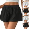 Ayollar uchun yozgi ipli elastik bel qismi kundalik sport shortlari