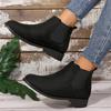 Модные женские ботильоны на плоской подошве из замши, зимняя женская обувь, тренд 2024 года, новые зимние ботинки, прогулочные короткие ботинки, удобные женские туфли
