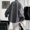 2022 весенне-осенняя вельветовая мужская рубашка с длинным рукавом, уличная однотонная повседневная мужская рубашка большого размера в стиле Харадзюку