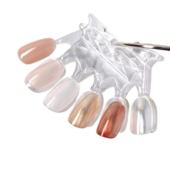 10 шт./50 шт., веерообразные карточки для демонстрации ногтей, практика ABS, корона, советы по дизайну ногтей, практика отображения