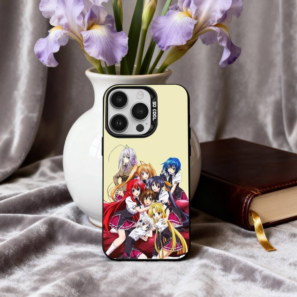 Аниме E-Ecchi H-High S-School DxD Чехол для телефона iPhone17,16,15,14,13,12,11 Plus,Pro Max Черный Конфетный Посеребренный Чехол