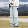 Мужские и женские свободные брюки весна-осень Y2K повседневные мешковатые широкие брюки на шнурке брюки спортивные брюки для мужчин корейская одежда