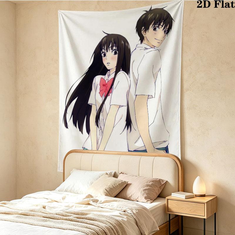 Kimi Ni Todoke Wall Tapestry Aesthetic Wall Hanging Printed Fabric Blanket Decorative Tapestries For Bedroom Living Room Home Decor