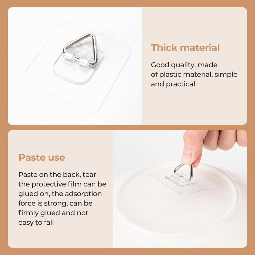 10PCS Traceless Adhesive Plate Hanging Hook Plate Display Hanger Restaurant Wall Decor