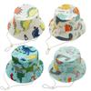 Spring Baby Bucket Hat Dinosaur Summer Kid Sun Hat for Girl Boy Cotton Cartoon Children Cap for Beach Travel 1-5Y