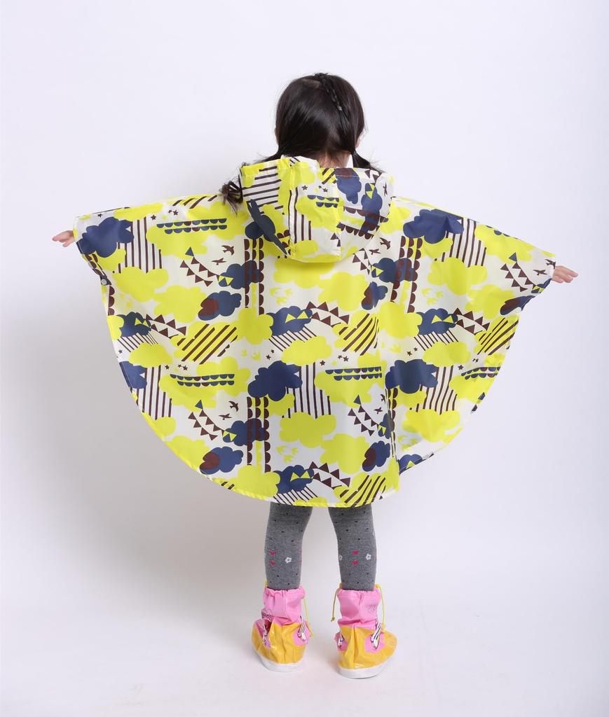 JYZ Подходит для школьников и водонепроницаемый с хранением дождевик для поездок на работу, размер M, детский дождевик, сумки, для девочек, дождевая одежда, легкий,