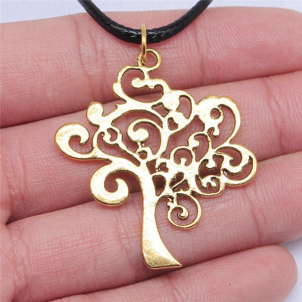 Ожерелье из кожи «Дерево жизни» 45 см, мужское украшение, свадебная годовщина, эстетические аксессуары