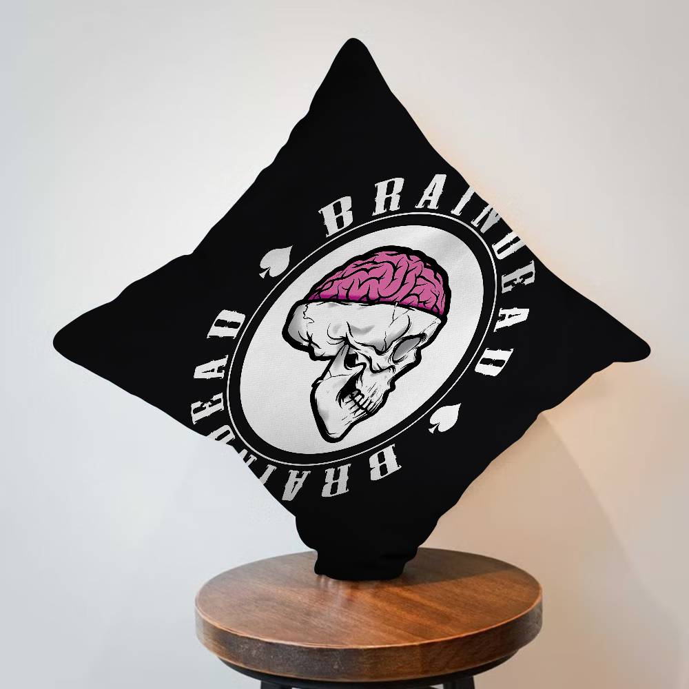 Brains-Dead-Logo Pillow Gift Home Office Decoration Pillow Bedroom Sofa Car Cushion Coverpillow Case