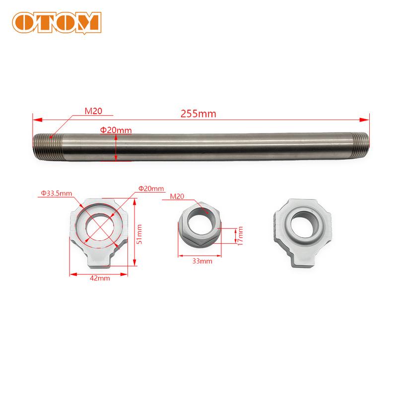 OTOM 2014-2024 Motorcycle Rear Axle With Axle Block Nut Wheel Hub Shaft For KTM SX SXS Freeride 250R HUSQVARNA TC GASGAS MC 85