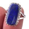 Natural Lapis Lazuli Gemstone Handmade 925 Solid Sterling Silver Ring S.6 K0K72