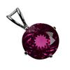 Natural Pink Ruby Round Cut 18 Ct   925 Sterling Sliver Pendant